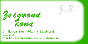 zsigmond rona business card